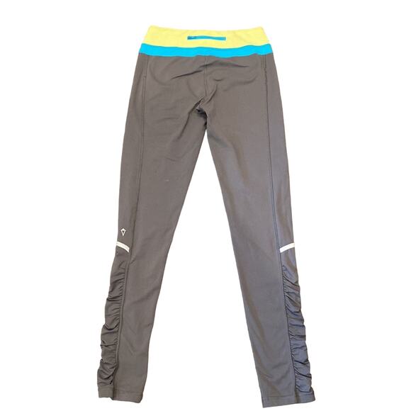 IVIVVA Grey Blue Full Length Ruffled Leggings Size 12 - Picture 2 of 10